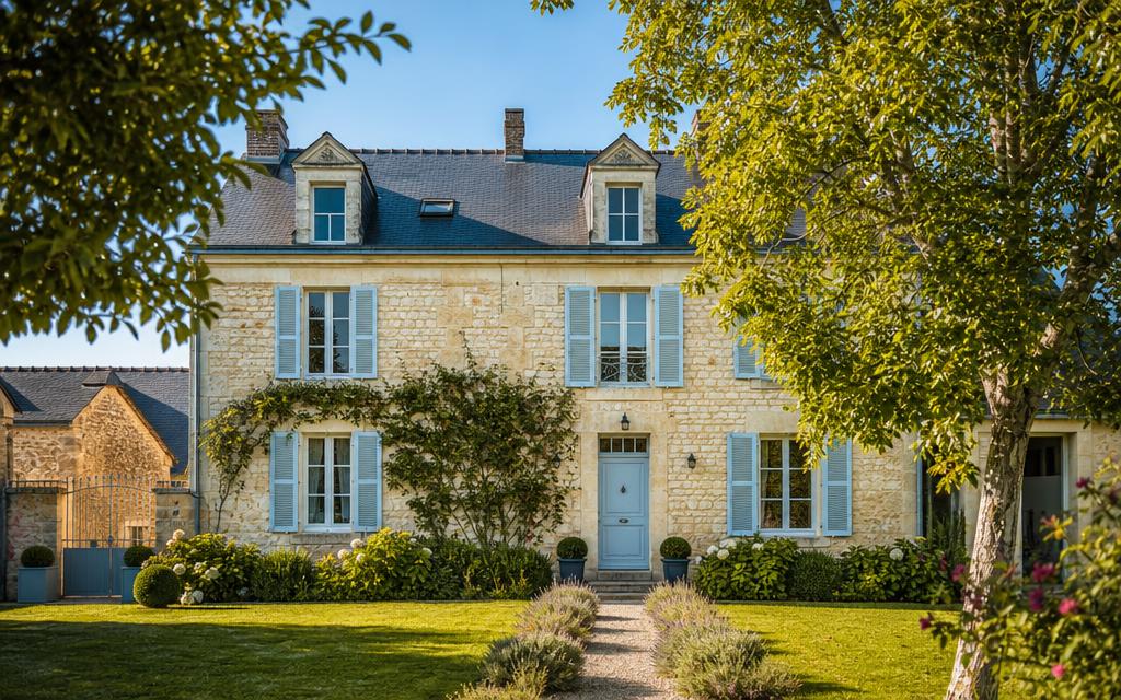 Maison française avec jardin mise en vente